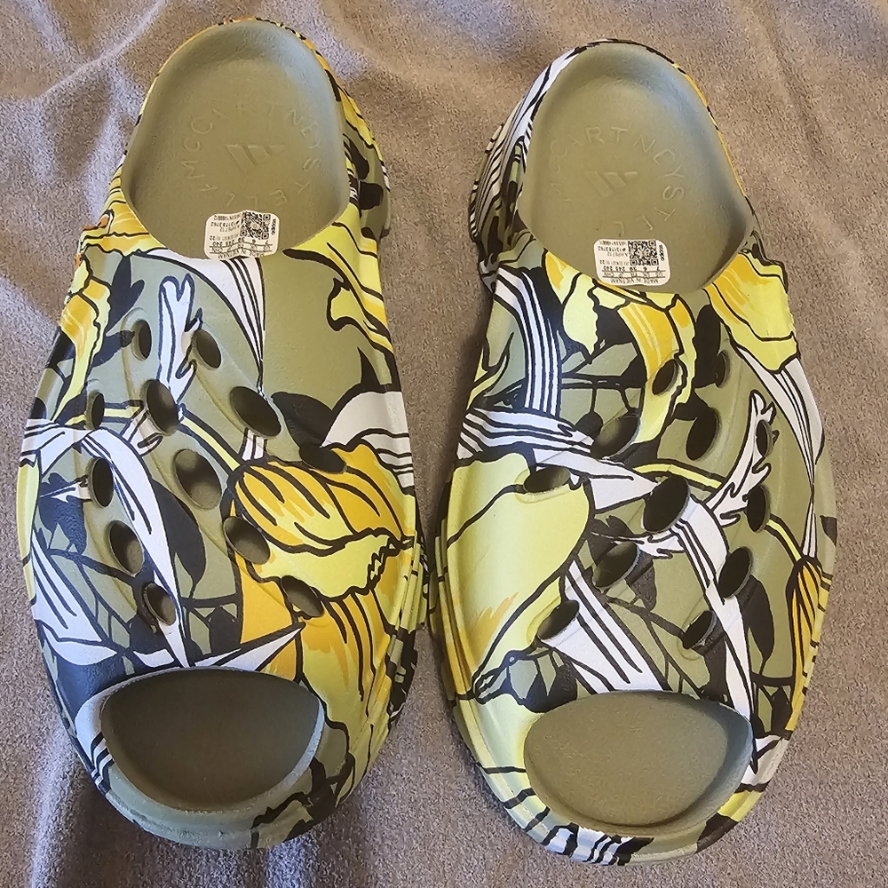 Adidas by Stella McCartney Vibrant Yellow and Green Sandals